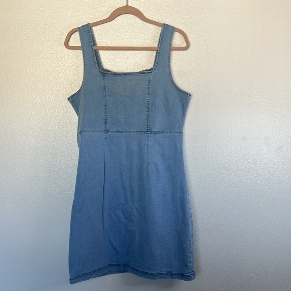 EUC CC Clothing Denim Button-front Mini Dress sz XL - Picture 6 of 7